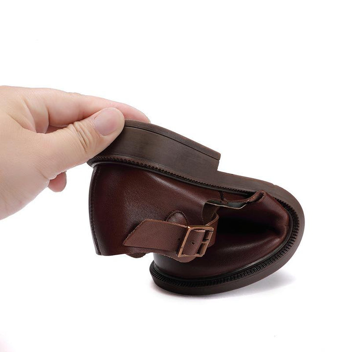Cyra – Elegant Strap Leather Flats