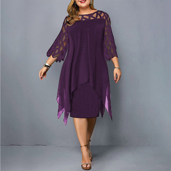 ODESSA | CHIC MIDI DRESS IN LARGE SIZE FOR MODERN WOMEN