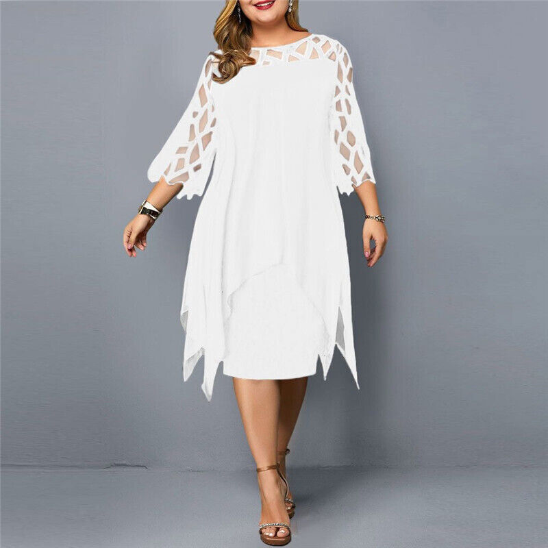 ODESSA | CHIC MIDI DRESS IN LARGE SIZE FOR MODERN WOMEN