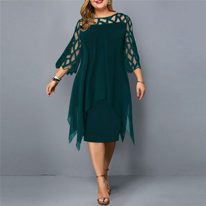 ODESSA | CHIC MIDI DRESS IN LARGE SIZE FOR MODERN WOMEN