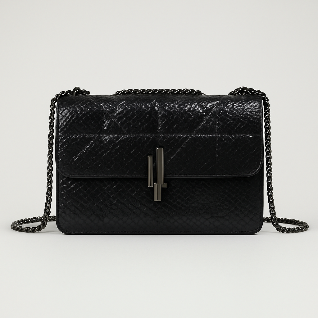 Elegant Mini Tartan Black Crossbody Bag