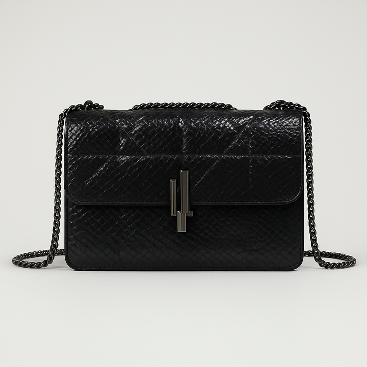 Elegant Mini Tartan Black Crossbody Bag