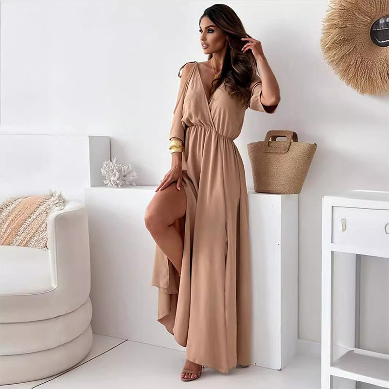 AURORA | FLATTERING V-NECK DRESS