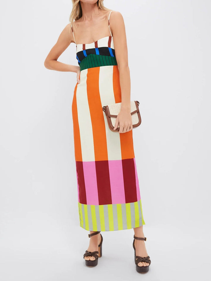 ESTELLE | LONG MULTICOLOURED DRESS